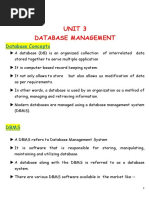 Unit 3 Database Management