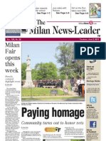 Milan News-Leader Front Page