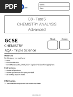 AQA GCSE Triple C8 Test 5 Advanced QP