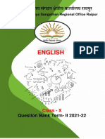 English: Question Bank Term-II 2021-22