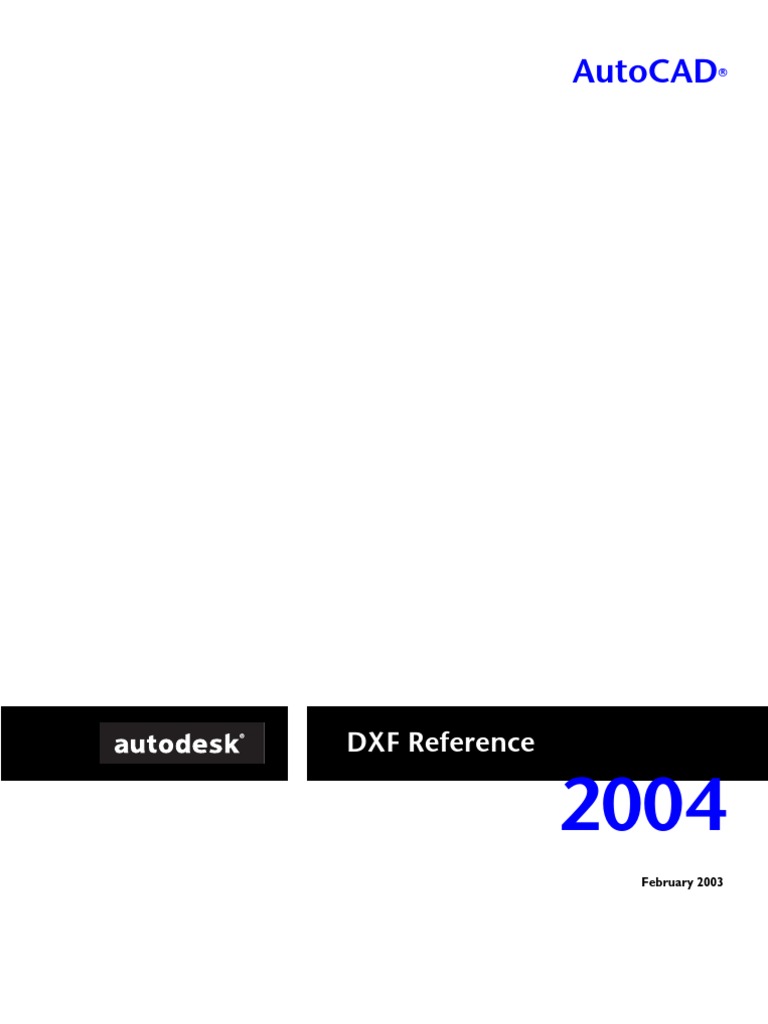 AutoCAD DXF Reference Guide 2004 | PDF | String (Computer Science ...