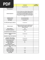 Parameters L1 Remarks L1 Rating (Out of 10)