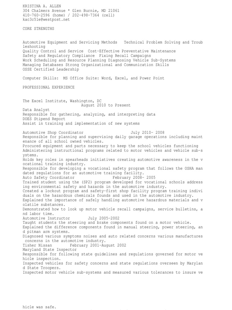 Fleet Management or Shop Manager or Shop Coordinator or Data Ana PDF