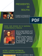 PRESIDENTES de Bolivia para Martes 20 Oct.