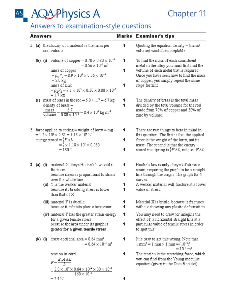 Aqa A Level Physics Textbook Answers