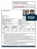 Cat 2021 Score Card: Common Admission Test 2021 (Cat 2021) Indian Institutes of Management