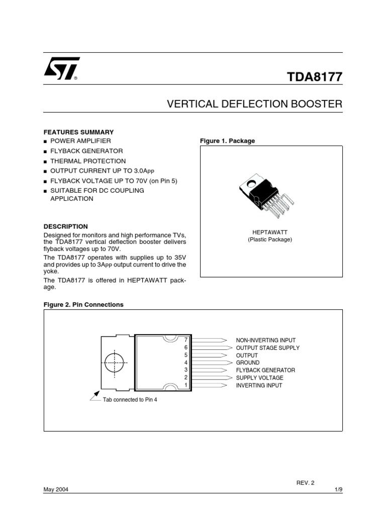 TDA8177 | PDF | Amplifier | Operational Amplifier