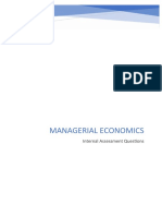 Managerial Economics IA Questions