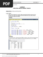 OBJECTIVE: Creating and Altering Tables