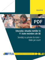 Educație Situația Romilor În 11 State Membre Ale Ue