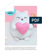 Easy Kitten With Heart Amigurumi PDF Free Pattern