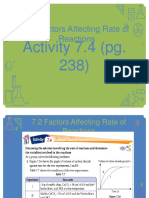 7.2 Factors A Ffecting Rate of Reactions: Activity 7.4 (Pg. 238)