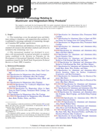 Aluminum-And Magnesium-Alloy Products: Standard Terminology Relating To