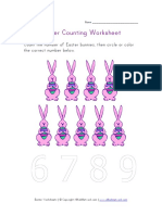 Easter Counting Worksheet Nine