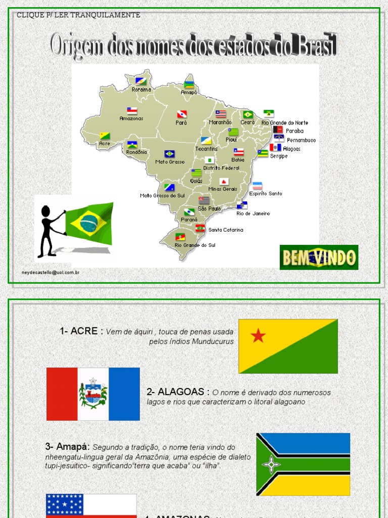 Origem dos Nomes dos Estados do Brasil | PDF | Rio Amazonas | Brasil