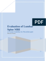 Evaluation of Lumbar Spine MRI