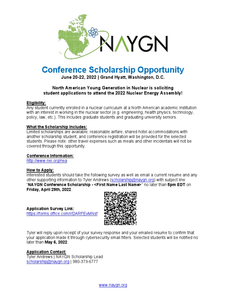 NAYGN Conference Scholarship 2022 PDF