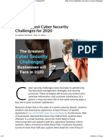 The 5 Biggest Cyber Security Challenges For 2020