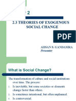 2.3 Theories of Exogenous Social Change: Ahsan S. Gandamra