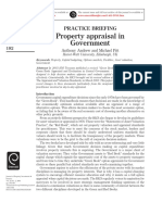 Property Appraisal in Government: Practice Briefing