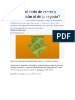 Qué Es El Costo de Ventas y Cómo Calcular El de Tu Negocio