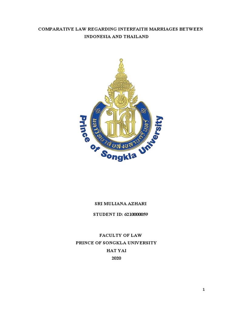 Interfaith Marriage Laws in Indonesia and Thailand | PDF | Marriage ...