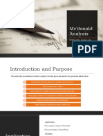Mc'donald Analysis: Sudhanva Saralaya