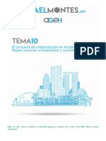 Tema 10. El Proceso de Urbanizacion en El Planeta. Repercusiones Ambientales y Socioeconomicas.