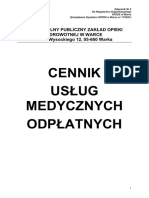 Cennik Uslug