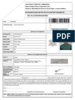 Admit Card For Computer Based Exam For The Post of Assistant Engineer (T)