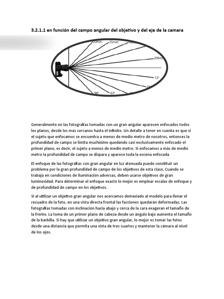 3.2.1.1 en Función Del Campo Angular Del Objetivo y Del Eje de La ...