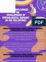 Colonial Influences in The Development of Psychological Thought in The Philippines