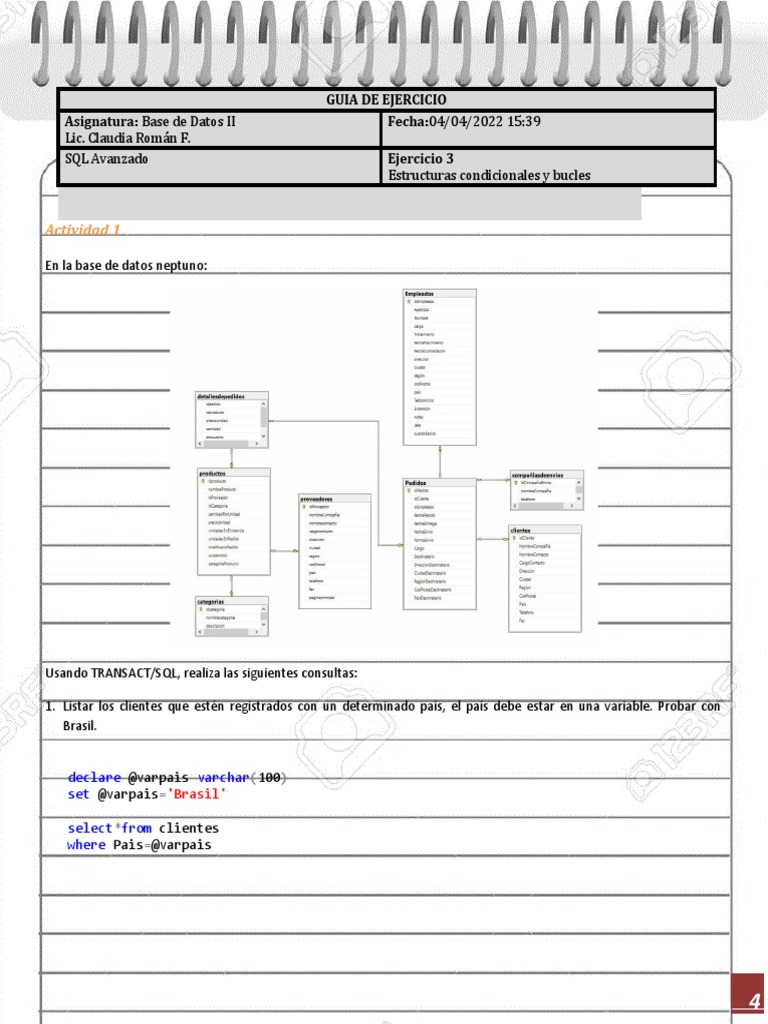 SQL-Ejercicio 3 | PDF | SQL | Informática