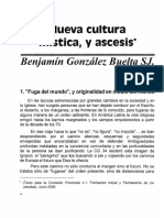 GONZÁLEZ BUELTA, B. Nueva Cultura Mítica y Ascesis