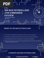 PIC Microcontrollers and Embedded System: Prachi Prakash Tarekar BBE-19001