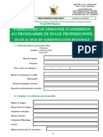 Formulaire PAAD-CAMEROUN EU de Demande d'Adimission en Stage en Administration Régionale (2)