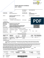Private Car Package Policy - Zone B Motor Insurance Certificate Cum Policy Schedule