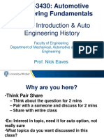 MECH-3430: Automotive Engineering Fundamentals: Course Introduction & Auto Engineering History