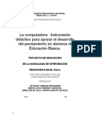 La Computadora: Instrumento Didáctico para Apoyar El Desarrollo Del Pensamiento en Alumnos de Educación Básica