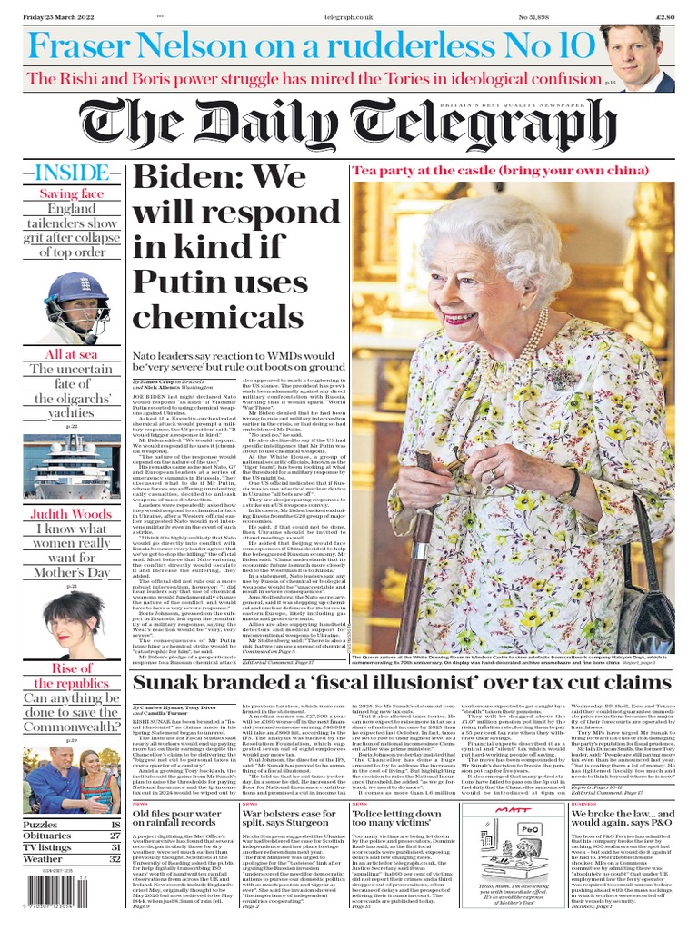 The Daily Telegraph (UK) - No. 51,898 (25 Mar 2022) | PDF