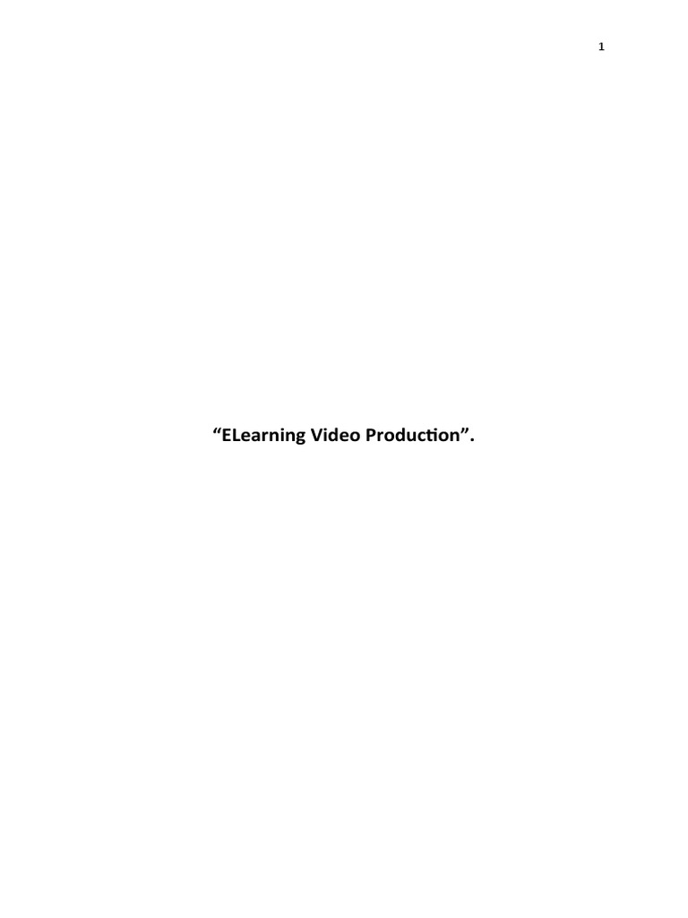 Video Product E Learning | PDF | Educational Technology | Learning