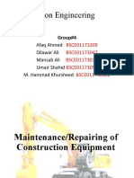 Maintain Construction Equipment