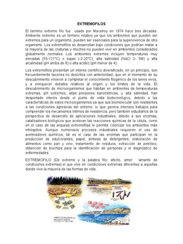 EXTREMOFILOS | PDF | Archaea | Adn