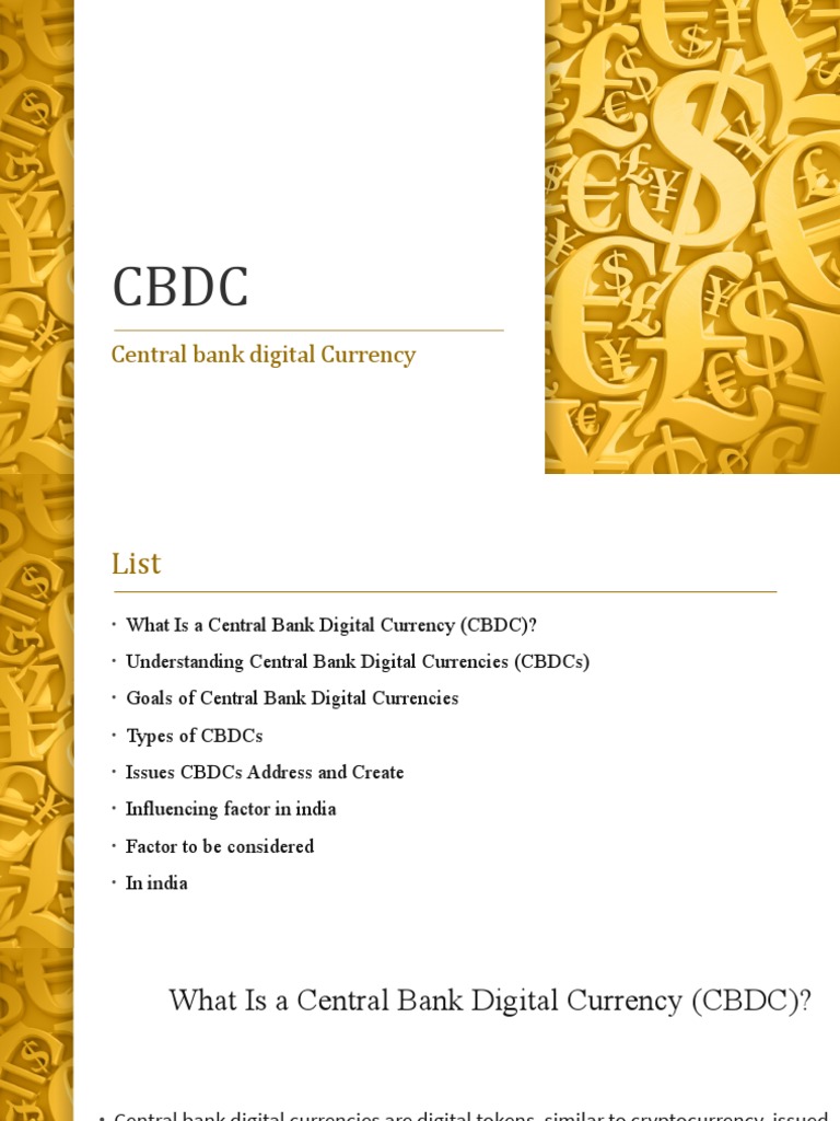 Central Bank Digital Currency PDF Central Banks Money