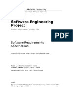 Software Requirement Report Template