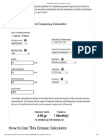 Grease Volume and Frequency Calculator