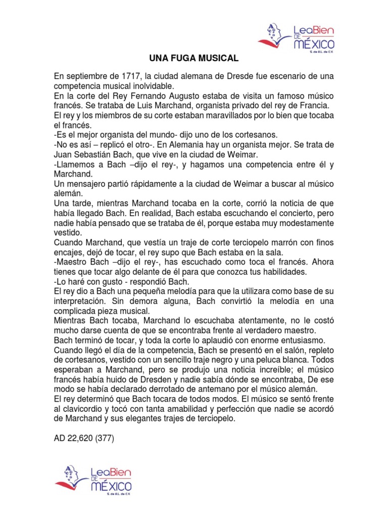 Una Fuga Musical | PDF | Johann Sebastian Bach