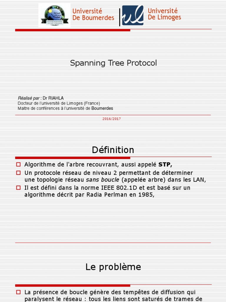 Comprendre le Spanning Tree Protocol | PDF | Ingénierie informatique ...