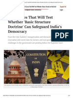 Eight Cases That Will Test Whether 'Basic Structure Doctrine' Can Safeguard India's Democracy