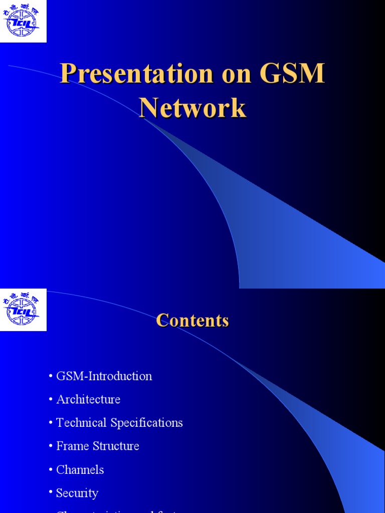 Presentation On GSM Network | PDF | Wireless | Mobile Telecommunications